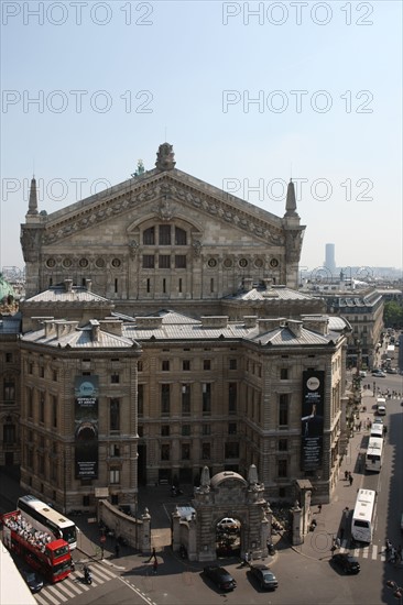 France, ile de france, paris 10e, 40 boulevard haussmann, galeries lafayette, terrasse, vue sur l'opera garnier, panorama

Date : 2011-2012