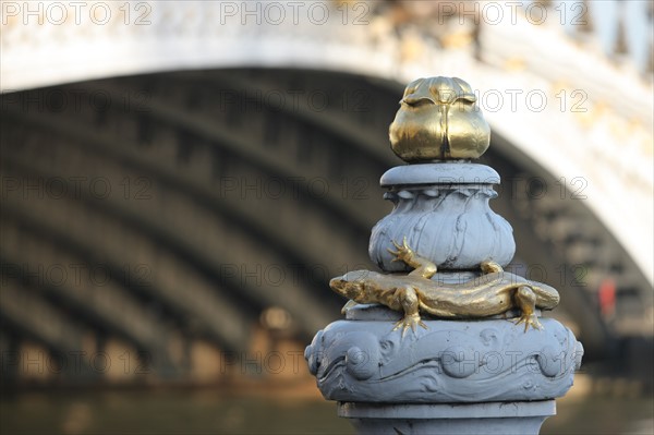 France, ile de france, paris 7e-16e arrondissement,  pont alexandre III, seine,  salamnadre, quai,