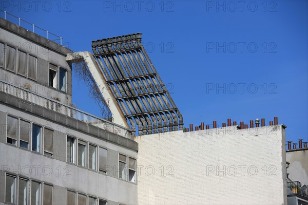 france, region ile de france, paris 13e arrondissement, paris rive gauche, rue du chevaleret, cheminees exterieures, immeuble,


Date : 2011-2012