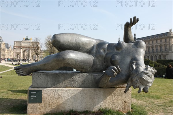 France, ile de france, paris 1er arrondissement, jardin des tuileries, sculptures d'aristide maillol, la riviere,