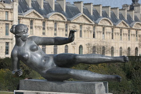 France, ile de france, paris 1er arrondissement, jardin des tuileries, statue d'aristide maillol, sculpture, art, parc,