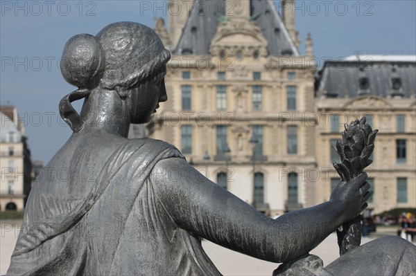 France, ile de france, paris 1er arrondissement, jardin des tuileries, sculptures d'aristide maillol, monument aux morts de port vendres,