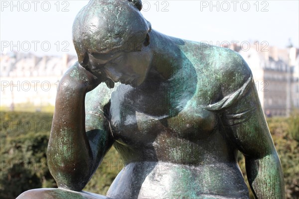 France, ile de france, paris 1er arrondissement, jardin des tuileries, statue d'aristide maillol, sculpture, art, parc,