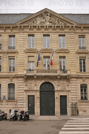 France, ile de france, paris 1er arrondissement, facade du 39 rue croix des petits champs, banque de france, hotel de toulouse dit aussi de la vrilliere,