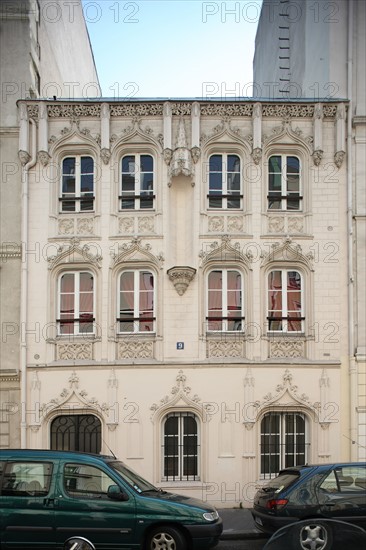 France, ile de france, paris 9e arrondissement, 11 rue de navarin, maison neo renaissance, et n9 maison neo gothique,