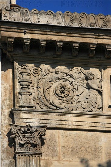 France, ile de france, paris 8e arrondissement, 7 rue tronchet, hotel de pourtales, facade sur rue, detail decor,


Date : Ete 2012