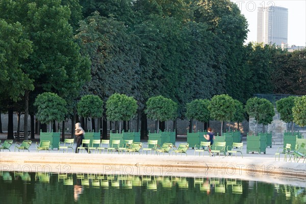 France, Region Ile de France, Paris 1er arrondissement, jardin des Tuileries, bassin, place de la Concorde,
Mention obligatoire : CRT PIdF