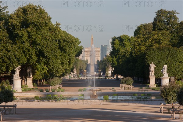 France, Region Ile de France, Paris 1er arrondissement, jardin des Tuileries, bassin, place de la Concorde, fontaine, perspective
Copyright notice: CRT PIdF