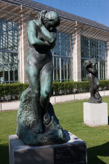 France, Region Ile de France, Paris 1er arrondissement, jardin des Tuileries, "Eve" (1881), sculpture d'Auguste Rodin, Orangerie