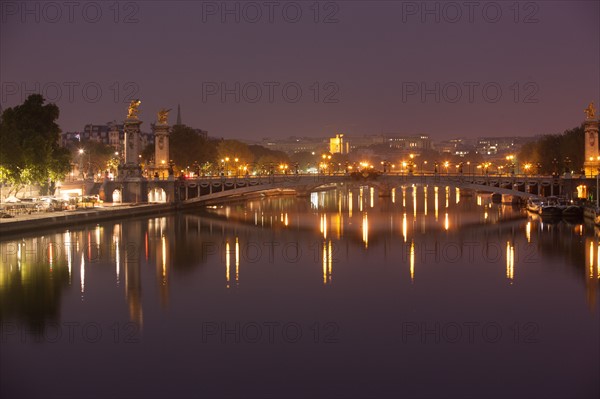 France, Region Ile de France, Paris 8e arrondissement, la Seine au niveau du Pont de la Concorde