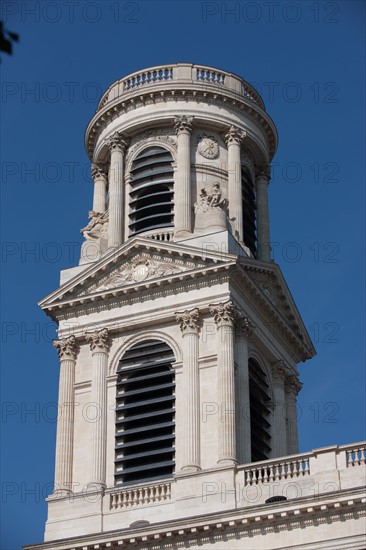 France, Region Ile de France, Paris 6e arrondissement, place Saint-Sulpice, eglise Saint-Sulpice