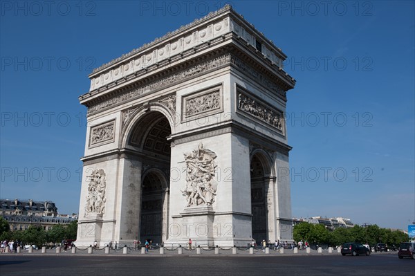 France, Region Ile de France, Paris 8e arrondissement, place Charles de Gaulle, place de l'Etoile, Arc de Triomphe,