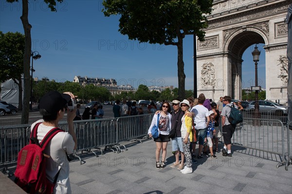 France, Region Ile de France, Paris 8e arrondissement, place Charles de Gaulle, place de l'Etoile, Arc de Triomphe,