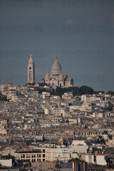 France, Region Ile de France, Paris 8e arrondissement, place Charles de Gaulle, place de l'Etoile, au sommet de l'Arc de Triomphe, panorama,