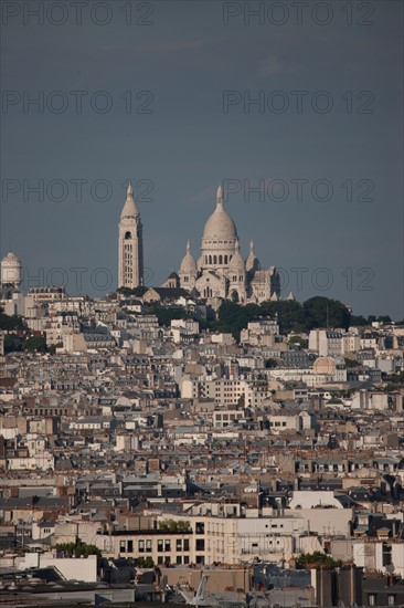 France, Region Ile de France, Paris 8e arrondissement, place Charles de Gaulle, place de l'Etoile, au sommet de l'Arc de Triomphe, panorama,