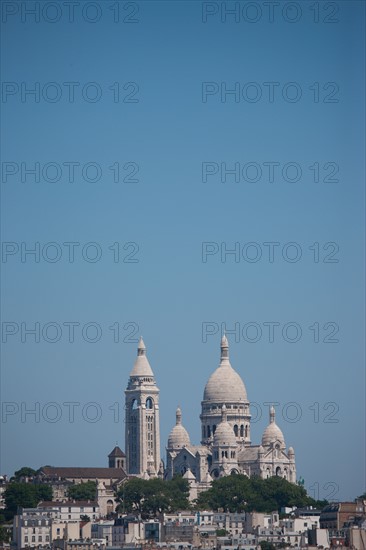 France, Region Ile de France, Paris 18e arrondissement, panorama avec le Sacre Coeur, depuis la terrasse du Printemps, restaurant Deli-Cieux,