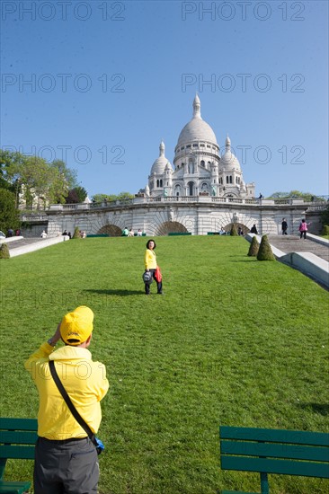 France, Region Ile de France, Paris, 18e arrondissement, Montmartre, basilique du Sacre Coeur,