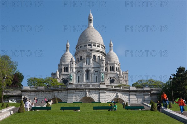 France, Region Ile de France, Paris, 18e arrondissement, Montmartre, basilique du Sacre Coeur,