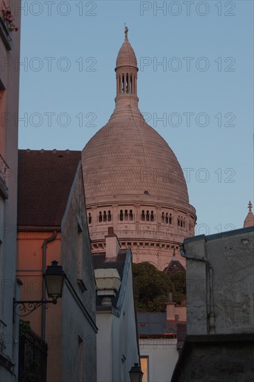 France, Region Ile de France, Paris 18e arrondissement, Montmartre, basilique du Sacre Coeur,