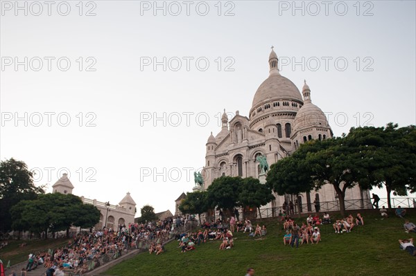France, Region Ile de France, Paris 18e arrondissement, Montmartre, basilique du Sacre Coeur,