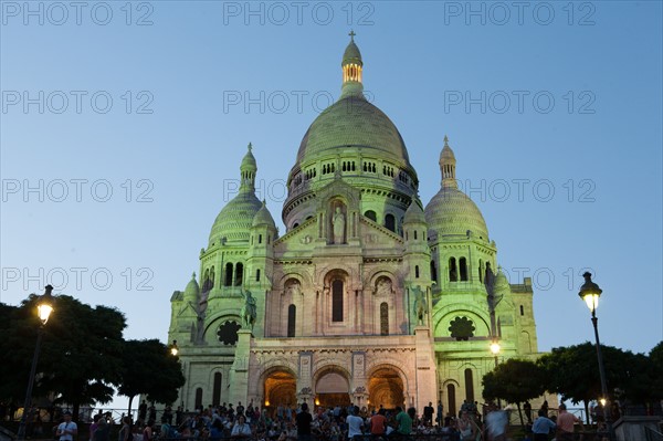 France, Region Ile de France, Paris 18e arrondissement, Montmartre, basilique du Sacre Coeur,