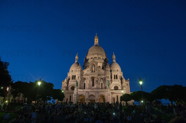 France, Region Ile de France, Paris 18e arrondissement, Montmartre, basilique du Sacre Coeur,