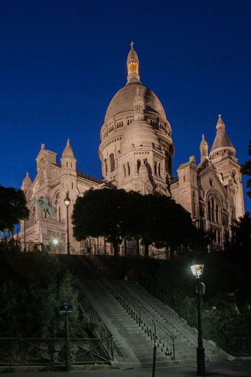 France, Region Ile de France, Paris 18e arrondissement, Montmartre, basilique du Sacre Coeur,
