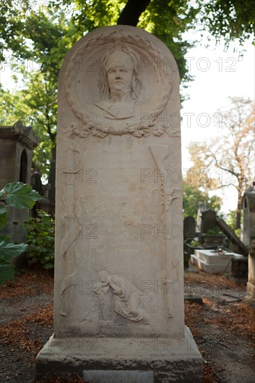 France, Region Ile de France, Paris 20e arrondissement, cimetiere du Pere Lachaise, sepulture, 29e division, cenotaphe de Guillaume La Grange (1807)