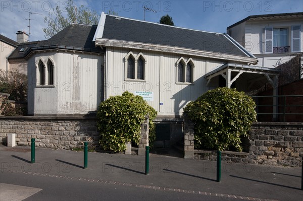 France, Region Ile de France, Hauts de Seine, Ville d'Avray, 41 avenue Balzac, religion, temple de l'eglise reformee,