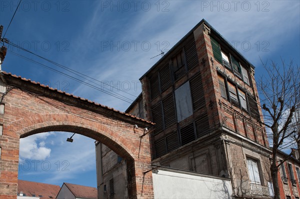 France, Region Ile de France, Hauts de Seine, Rueil-Malmaison, 5 rue Trumeau, ancien sechoir de blanchisserie,