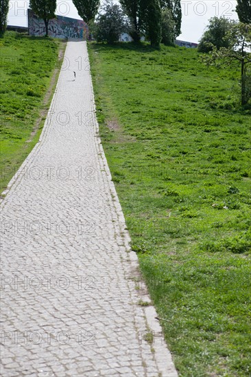 Allemagne (Germany), Berlin, Prenzlauer Berg, Mauer Park, vestiges du Mur de Berlin, jardin public,