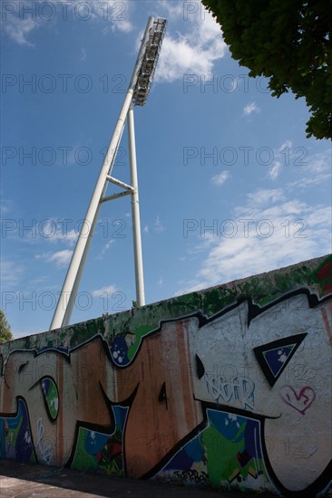 Allemagne (Germany), Berlin, Prenzlauer Berg, Mauer Park, vestiges du Mur de Berlin, jardin public,