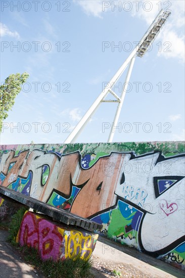 Allemagne (Germany), Berlin, Prenzlauer Berg, Mauer Park, vestiges du Mur de Berlin, jardin public,