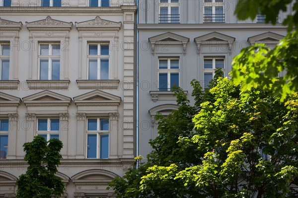 Allemagne (Germany), Berlin, Prenzlauer Berg, facades immeubles,