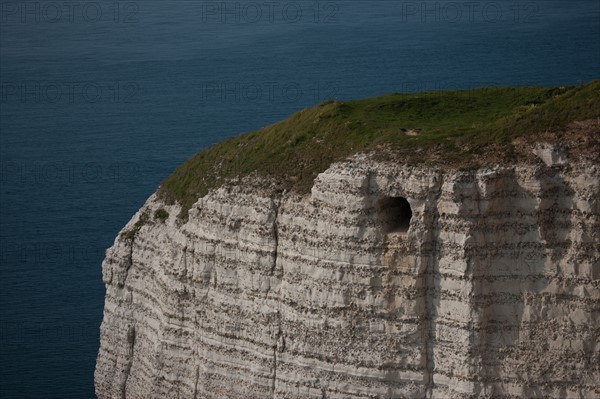 France, region Haute Normandie, Seine Maritime, pays des hautes falaises, Etretat, falaise d'aval,