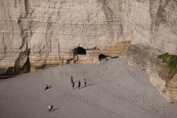 France, region Haute Normandie, Seine Maritime, pays des hautes falaises, Etretat, falaise d'aval,