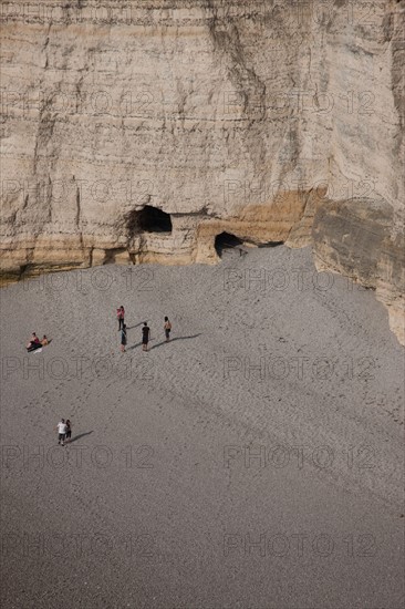 France, region Haute Normandie, Seine Maritime, pays des hautes falaises, Etretat, falaise d'aval,