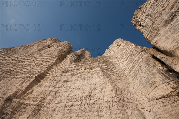 France, region Haute Normandie, Seine Maritime, pays des hautes falaises, Etretat, falaise d'aval,