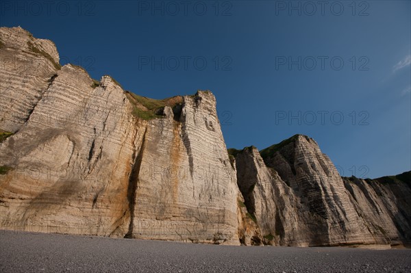 France, region Haute Normandie, Seine Maritime, pays des hautes falaises, Etretat, falaise d'aval,