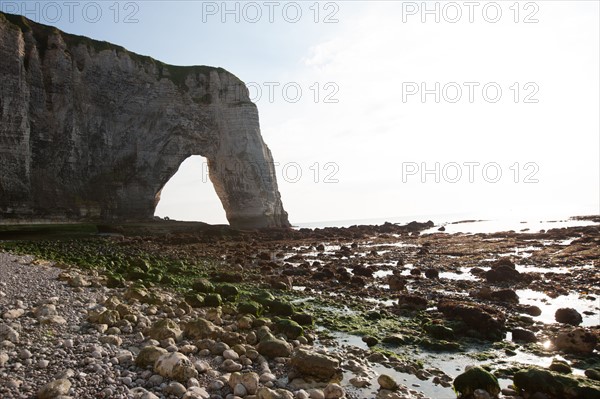 France, region Haute Normandie, Seine Maritime, pays des hautes falaises, Etretat, falaise d'aval,