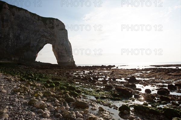 France, region Haute Normandie, Seine Maritime, pays des hautes falaises, Etretat, falaise d'aval,