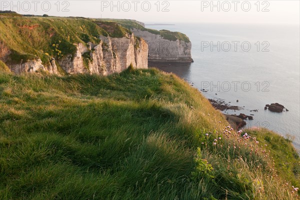 France, region Haute Normandie, Seine Maritime, pays des hautes falaises, Etretat, falaise d'aval,