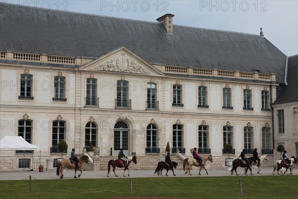 France, Haute Normandie, Seine Maritime, Abbaye du Valasse, journee des sports, randonnee, equitation, attelage et vtt, 30 mars 2014,