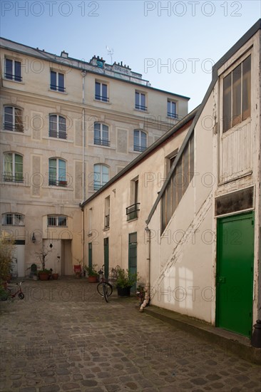 France, Ile de France, Paris 11e arrondissement, 101 rue de Charonne, ancien couvent des Benedictines du Bon-Secours, etablissements de filature Richard et Lenoir,