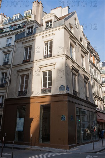 France, Ile de France, Paris 4e arrondissement, 61 rue du Temple, ancienne maison ayant servi de synagogue sous Napoleon 1er,