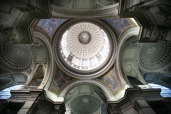 France, Ile de France, Paris 5e arrondissement, Pantheon, eglise Sainte-Genevieve, interieur, coupole, Jacques-Germain Soufflot