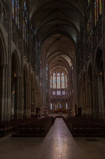 France, Ile de France, Seine Saint Denis, basilique de Saint-Denis, necropole des rois de France, nef,