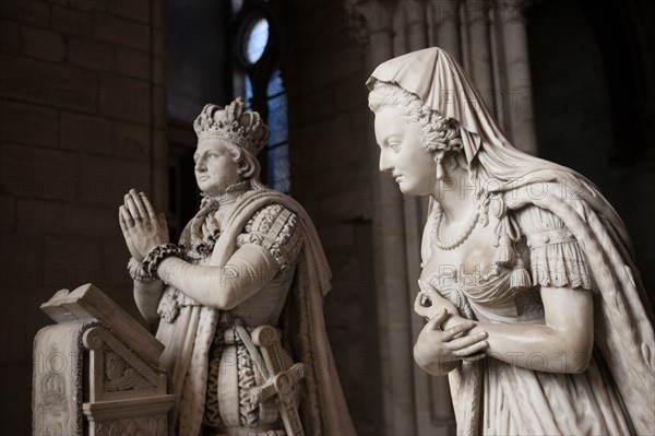 France, Ile de France, Seine Saint Denis, basilique de Saint-Denis, necropole des rois de France, tombeau de Louis XVI et Marie-Antoinette,