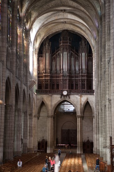 France, Ile de France, Seine Saint Denis, basilique de Saint-Denis, necropole des rois de France, nef,