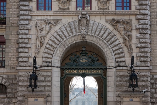 France, Ile de France, Paris 4e arrondissement, boulevard Henri IV, caserne des Celestins, Garde Republicaine,